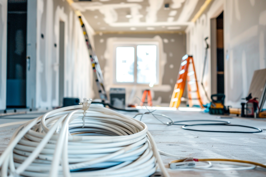 Gaine ICTA pour câble fibre optique lors d'une installation intérieure résidentielle