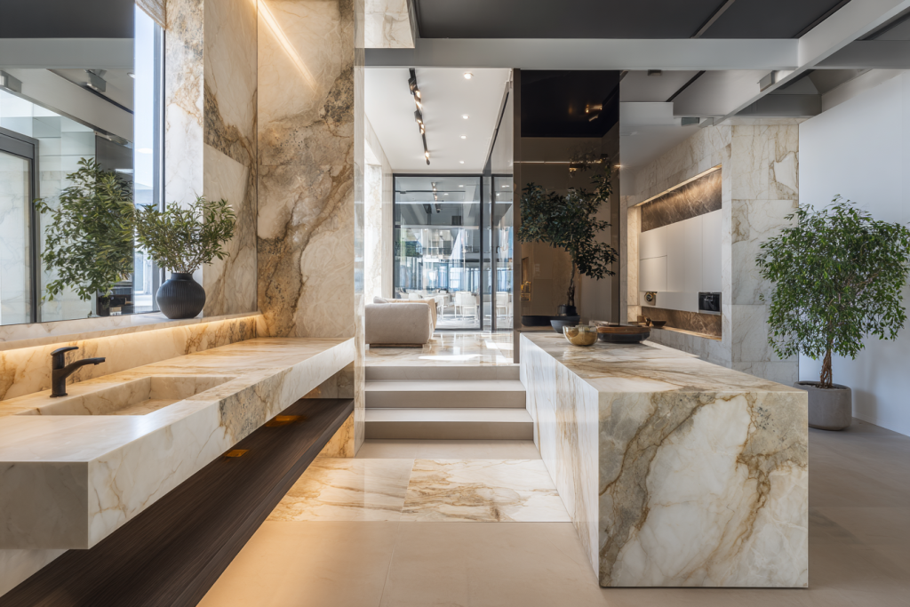 Showroom carrelage céramique luxe design espagnol salle bain cuisine moderne