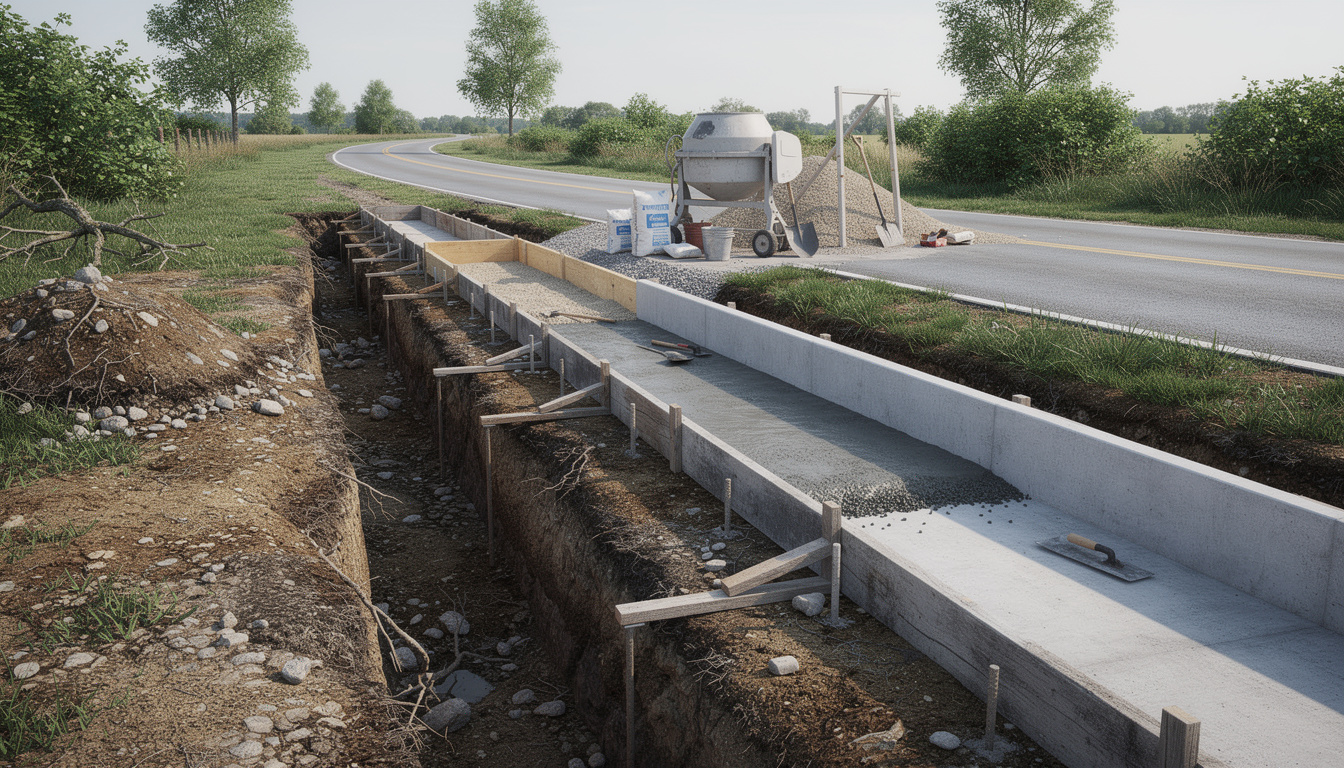 Cunette en béton étapes essentielles