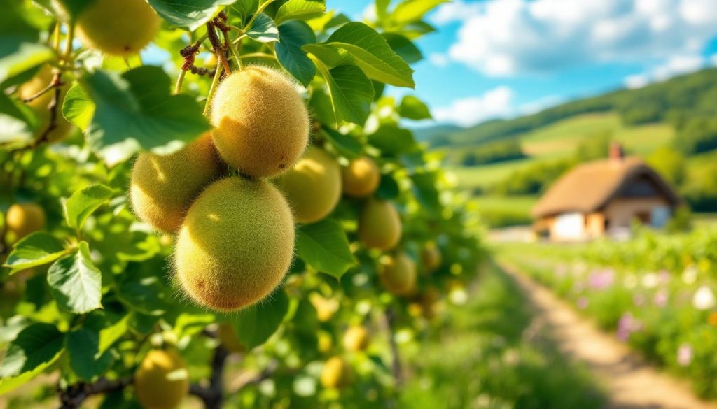 Kiwi à récolter dans un jardin