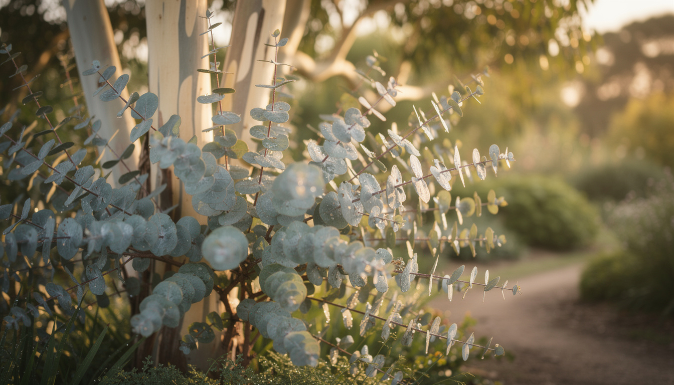 Eucalyptus gunnii zoom sur feuilles