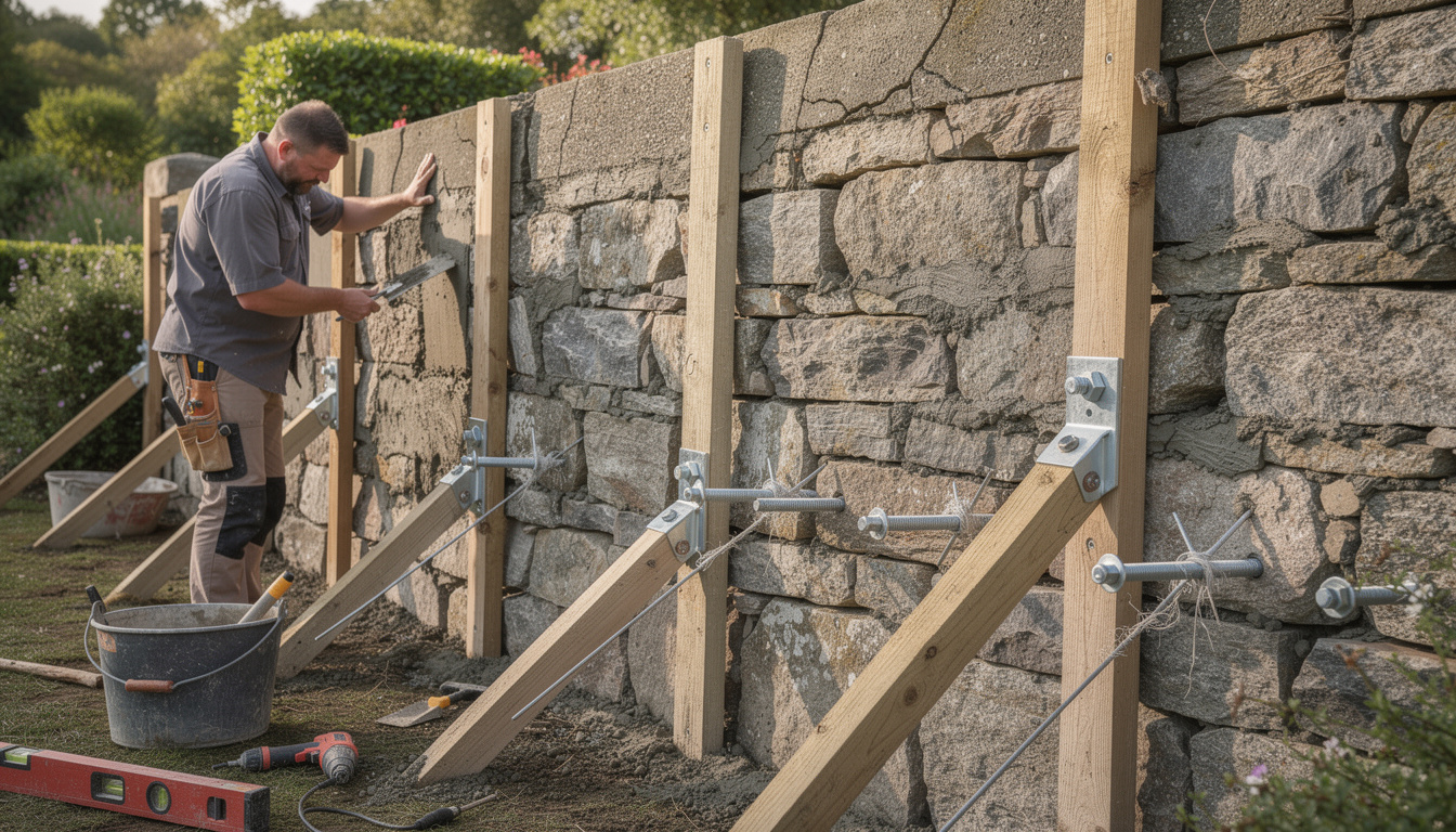 découvrez des méthodes efficaces pour consolider un mur en pierre qui penche et assurer sa stabilité durablement.