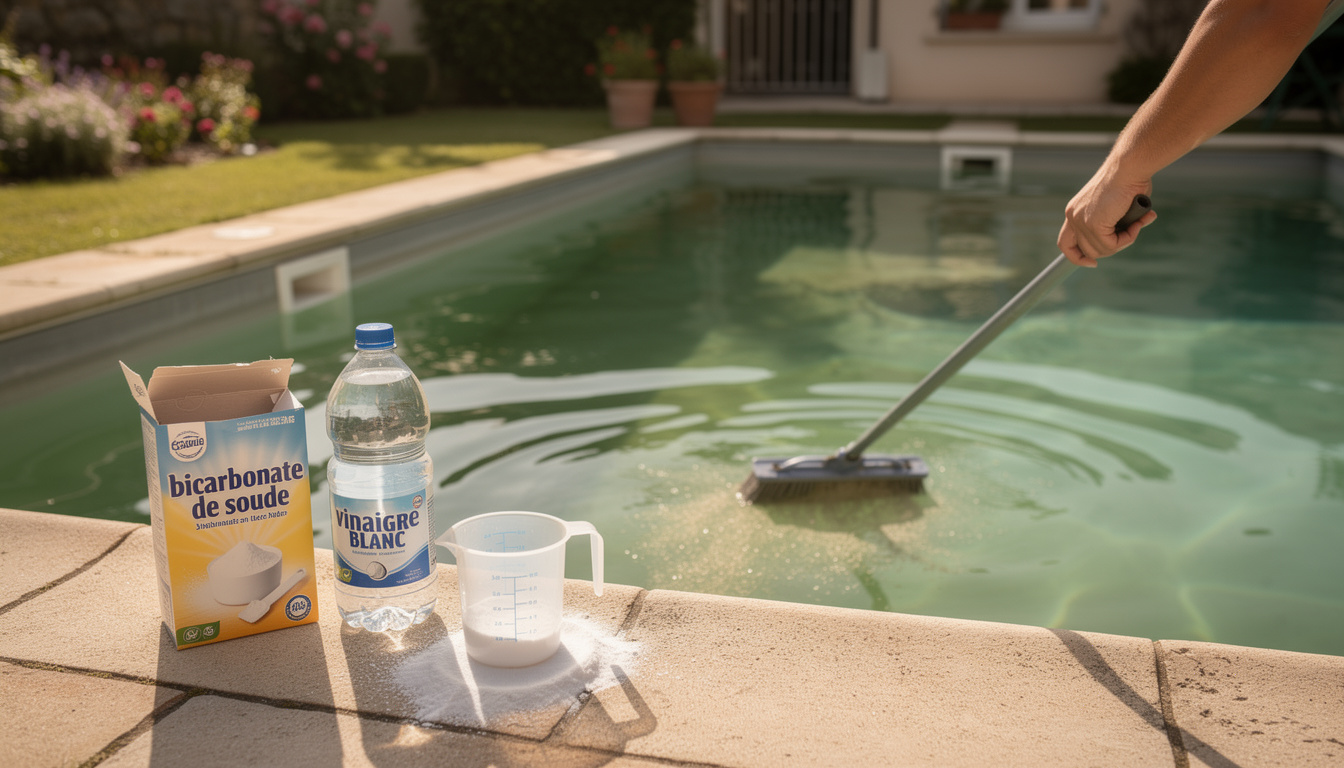 découvrez le remède de grand-mère le plus efficace pour éliminer l'eau verte de votre piscine et retrouver une eau claire et saine naturellement.