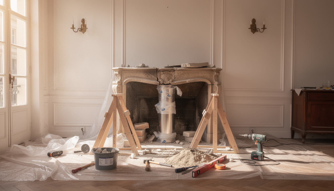 découvrez comment enlever une cheminée tout en conservant le conduit, avec notre guide pratique et les prix estimatifs pour chaque étape.