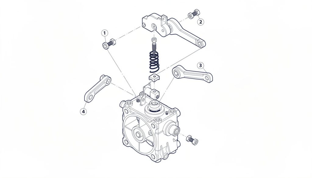 découvrez un schéma clair pour le montage du ressort régulateur sur un moteur briggs & stratton, guide étape par étape pour une installation facile et efficace.
