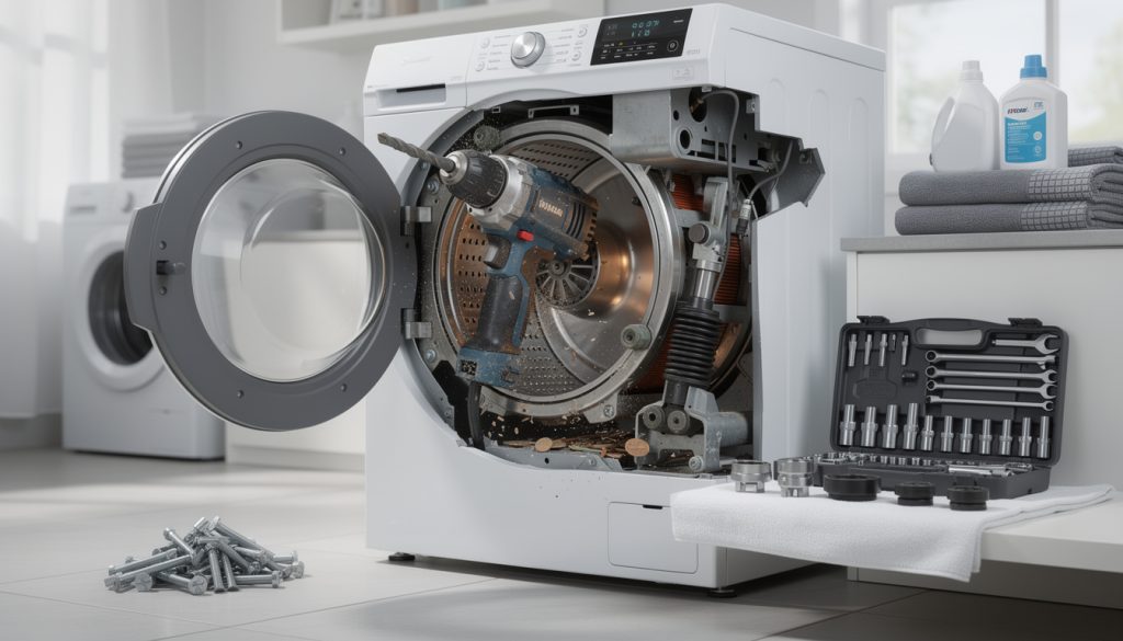 découvrez les causes possibles du bruit de marteau-piqueur dans votre machine à laver et les solutions efficaces pour y remédier rapidement.