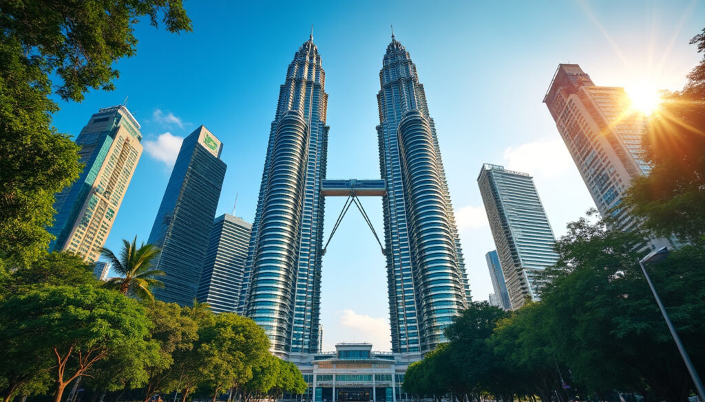 découvrez tout sur les tours jumelles petronas de kuala lumpur : leur hauteur impressionnante, leur architecture unique et leur histoire emblématique.