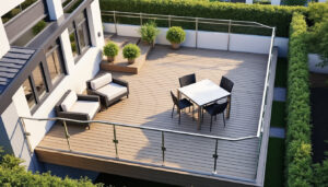 découvrez les règles et distances légales à respecter pour une terrasse avec vue plongeante sur le voisin afin d'éviter les conflits de voisinage.